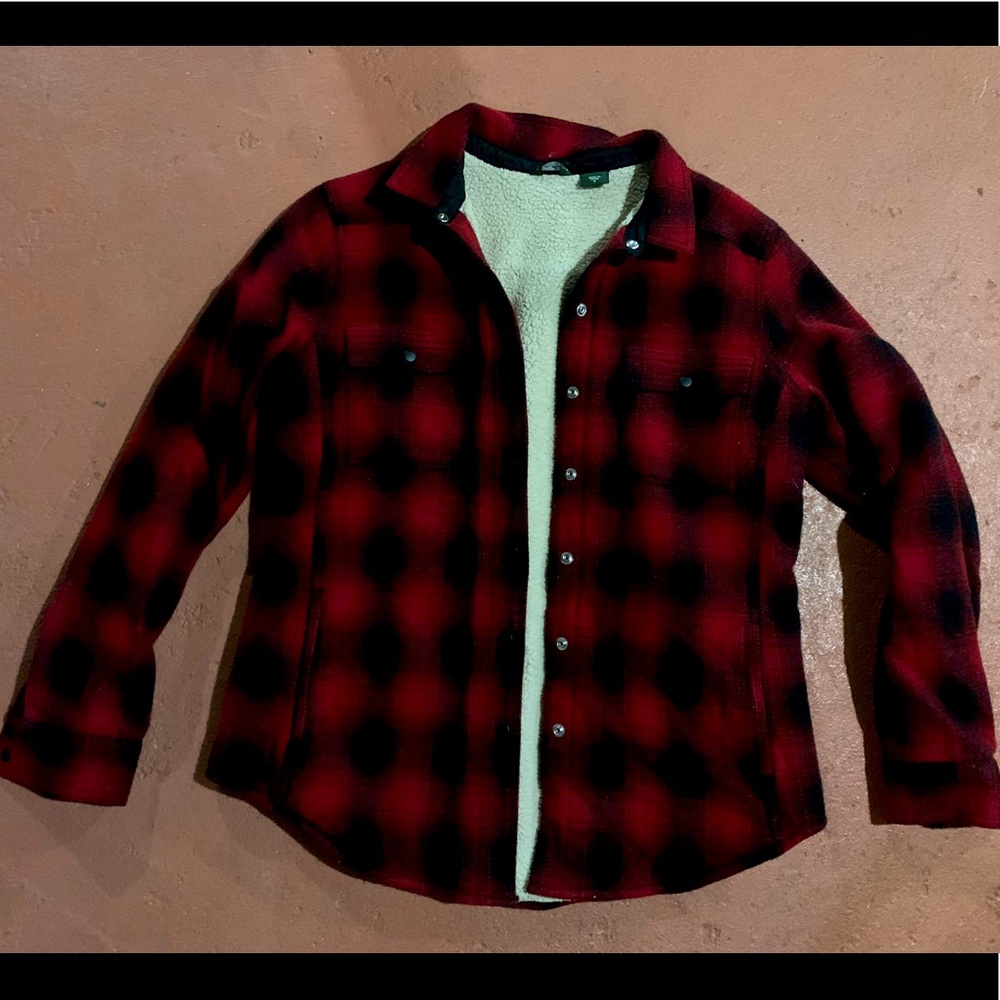 Checkered, Button Down Jacket Eddie Bauer - image 1